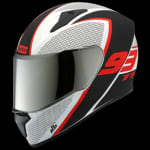 Buy FULL FACE HELMET THUNDER D3 DECOR MATT WHITE N2 (570MM) STUDDS on 0 % discount