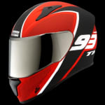 Buy FULL FACE HELMET THUNDER D3 DECOR MATT RED N6 (580MM) STUDDS on 0 % discount