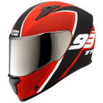 Buy FULL FACE HELMET THUNDER D3 DECOR MATT RED N6 STUDDS on 0 % discount