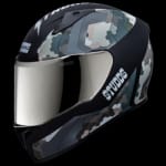 Buy FULL FACE HELMET THUNDER D5 DECOR MATT BLACK N4 GREY (600MM) STUDDS on 0 % discount