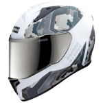 Buy FULL FACE HELMET THUNDER D5 DECOR MATT WHITE N6 WHITE STUDDS on 0 % discount