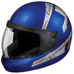 Buy FULL FACE HELMET ULTRA FLAME BLUE STUDDS on 0 % discount