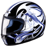 Buy FULL FACE HELMET BRAVO DECOR  D3 BLACK N1 STUDDS on 0 % discount