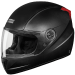 Buy FULL FACE HELMET PROFESSIONAL BLACK WITH BLACK STRIPS STUDDS on 0 % discount
