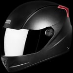 Buy FULL FACE HELMET PROFESSIONAL WITH MIRROR VISOR BLACK WITH BLACK STRIPS (600MM) STUDDS on 0 % discount