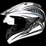 Buy OFF ROAD FULL FACE HELMET MOTOCROSS D2 DECOR WITH VISOR WHITE N4 (580MM) STUDDS on 0 % discount