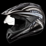 Buy OFF ROAD FULL FACE HELMET MOTOCROSS D2 DECOR WITH VISOR BLACK N4 (580MM) STUDDS on 0 % discount