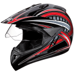 Buy OFF ROAD FULL FACE HELMET MOTOCROSS D2 DECOR WITH VISOR BLACK N2 STUDDS on 0 % discount
