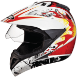 Buy OFF ROAD FULL FACE HELMET MOTOCROSS D3 DECOR WITH VISOR  WHITE N10 STUDDS on 0 % discount