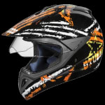 Buy OFF ROAD FULL FACE HELMET MOTOCROSS D5 DECOR WITH VISOR  BLACK N10 (570MM) STUDDS on 0 % discount