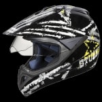 Buy OFF ROAD FULL FACE HELMET MOTOCROSS D5 DECOR WITH VISOR  BLACK N5 (570MM) STUDDS on 0 % discount