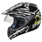Buy OFF ROAD FULL FACE HELMET MOTOCROSS D5 DECOR WITH VISOR  BLACK N5 STUDDS on 0 % discount