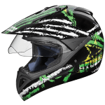 Buy OFF ROAD FULL FACE HELMET MOTOCROSS D5 DECOR WITH VISOR  BLACK N3 STUDDS on 0 % discount