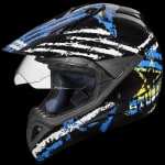 Buy OFF ROAD FULL FACE HELMET MOTOCROSS D5 DECOR WITH VISOR  BLACK N1 (570MM) STUDDS on 0 % discount