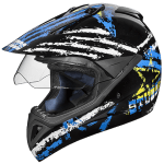 Buy OFF ROAD FULL FACE HELMET MOTOCROSS D5 DECOR WITH VISOR  BLACK N1 STUDDS on 0 % discount