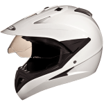 Buy OFF ROAD FULL FACE HELMET MOTOCROSS WITH VISOR WHITE STUDDS on 0 % discount