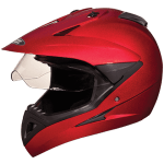 Buy OFF ROAD FULL FACE HELMET MOTOCROSS WITH VISOR CHERRY RED STUDDS on 0 % discount