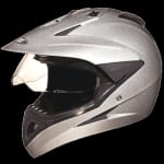 Buy OFF ROAD FULL FACE HELMET MOTOCROSS WITH VISOR SILVER GREY (600MM) STUDDS on 0 % discount