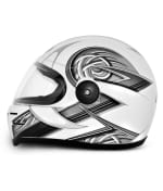 Buy Vega - Full Face Helmet - Formula HP Warrior ( White Base with Silver Graphics) on 0 % discount