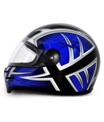 Buy Vega - Full Face Helmet - Formula HP Moto Craft ( Black Base with Blue Graphics) on 0 % discount