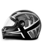Buy Vega - Full Face Helmet - Formula HP Moto Craft ( Black Base with Silver Graphics) on 30.00 % discount