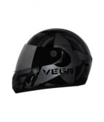 Buy Vega full face Helmet - Axor Force (Black Base With Silver Graphics) on 0 % discount