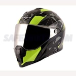 Buy FULL FACE HELMET STORM DRIFT BLACK NEON YELLOW HELMET VEGA on 0 % discount