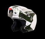 Buy FULL FACE HELMET CRUX DX CAMOUFLAGE WHITE BATTLE GREEN HELMET (L) VEGA on 0 % discount