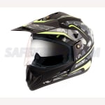 Buy OFF ROAD HELMET OFF ROAD D/V CAMO DULL BLACK YELLOW HELMET (L) VEGA on 0 % discount