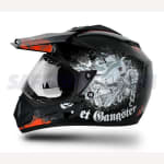 Buy OFF ROAD D/V GANGSTER BLACK ORANGE HELMET VEGA on 0 % discount