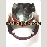 Buy FRONT FAIRING (VISOR) DISCOVER NM 135(GRAPHICS) (RED) UB WITH OET GLASS ZADON on 0.00 % discount