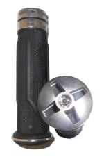 Buy UNIVERSAL FANCY HANDLE GRIP SET (SILVER) FOR ALL MOTORCYCLE ZOOM on 0 % discount