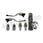 Buy SILVER HANDLE YOKE FANCY BOLT WITH TYRE NOZZLE CAP, HANDLE GRIP SET AND ADJUSTABLE LEVER SET ZADON on 0.00 % discount