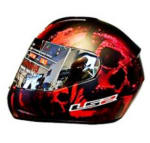Buy FULL FACE HELMET - FF351 RED SKULL (RED-BLACK) LS2 on 0 % discount