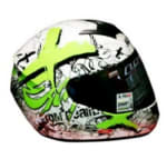 Buy FULL FACE HELMET - FF351 XSCAPE (WHITE-GREEN) LS2 on 0 % discount