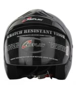 Buy Replay Essex Hot Plain Open Face Helmet with Clear Visor (Grey) on 0 % discount