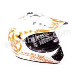 Buy Autogreen X7 White Orange Sports Motorbike full face motocross Helmet - M (black) on 0.00 % discount