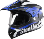 Buy MOTOCROSS HELMET SB-42 AIRBORNE GLOSSY BLACK WITH BLUE +P-CAP (600MM) STEELBIRD on 0 % discount