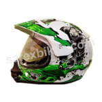 Buy THH - Full Face Helmet - Motocross (White/Green) [Large - 58cms] on 0 % discount