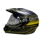 Buy THH Motocross full face Helmet - TX-13 Black/Yellow [Standard 57-59 cms] on 0 % discount