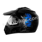 Buy Vega MOTOCROSS full face Helmet - Off Road D/V Ranger (Black Base With Blue Graphic) on 30.00 % discount