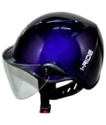 Buy Saviour i-Ride - Open Face Novelty Helmets - Purple with Clear Visor [Large - 580mm] on 0 % discount