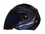 Buy OPEN FACE HELMET SBA-3 CANVAS GLOSSY BLACK WITH BLUE (580MM) STEELBIRD AIR on 32.00 % discount