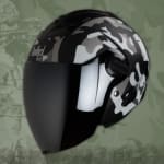 Buy OPEN FACE HELMET SBA-3 CAMO MATT BLACK (580MM) STEELBIRD AIR on 0 % discount