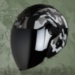 Buy OPEN FACE HELMET SBA-3 CAMO MATT BLACK (600MM) STEELBIRD AIR on 0 % discount