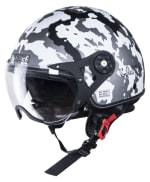 Buy OPEN FACE HELMET SBH-10 BUNKER CAMO MAT BLACK WITH WHITE HIGN on 32.00 % discount