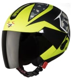 Buy OPEN FACE HELMET SBH-5 VIC CAMO MAT BLACK WITH M.GREEN HIGN on 0 % discount