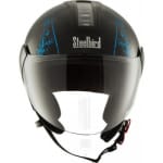 Buy HELMETSB-33 STEELBIRD OPEN FACE EVE DASHING ELEGANCE BLACK WITH BLUE on 0 % discount