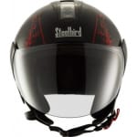 Buy HELMETSB-33 STEELBIRD OPEN FACE EVE DASHING ELEGANCE BLACK WITH RED on 0 % discount