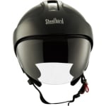 Buy HELMET SB-35 STEELBIRD OPEN FACE CRUZE GLOSSY WITH PEAK BLACK on 0 % discount